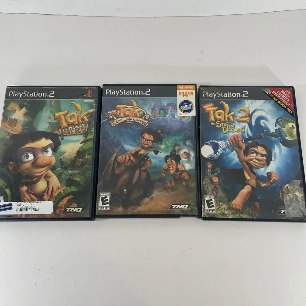 PlayStation 2 PS2 Games Tak Lot of 3 Games Staff of Dreams Power of Juju Vtg